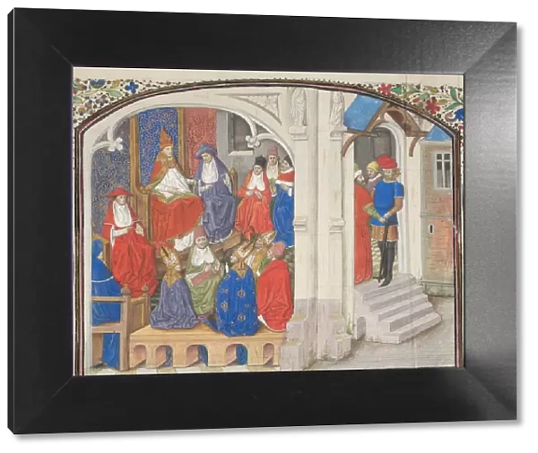 The Council of Clermont in 1095. Miniature from the Historia by William of Tyre, 1460s. Artist: Anonymous