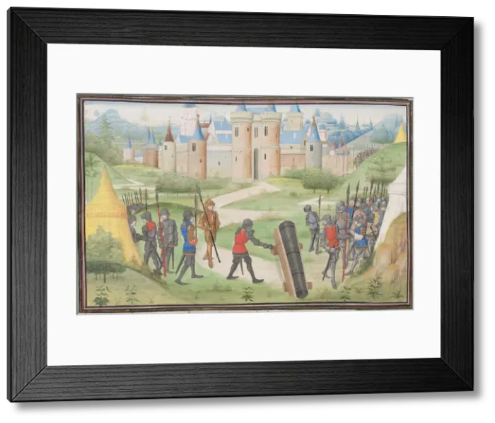 Framed Print : Camp of the Crusaders near Jerusalem. Miniature from the Historia by William of Tyre, 1460s. Artist: Anonymous Framed Print : Camp of the Crusaders near Jerusalem. Miniature from the Historia by William of Tyre, 1460s. Artist: Anonymous