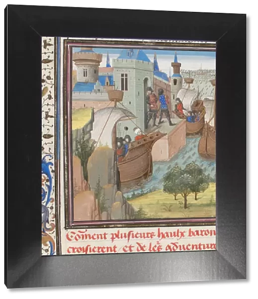 Start to the Fourth Crusade. Miniature from the Historia by William of Tyre, 1460s. Artist: Anonymous
