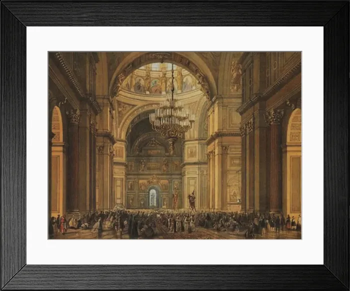 Framed Print : Church service in the Saint Isaacs Cathedral in Saint Petersburg, 1850s. Artist: Bachelier, Charles-Claude (First half of 19th cen. ) Framed Print : Church service in the Saint Isaacs Cathedral in Saint Petersburg, 1850s. Artist: Bachelier, Charles-Claude (First half of 19th cen. )