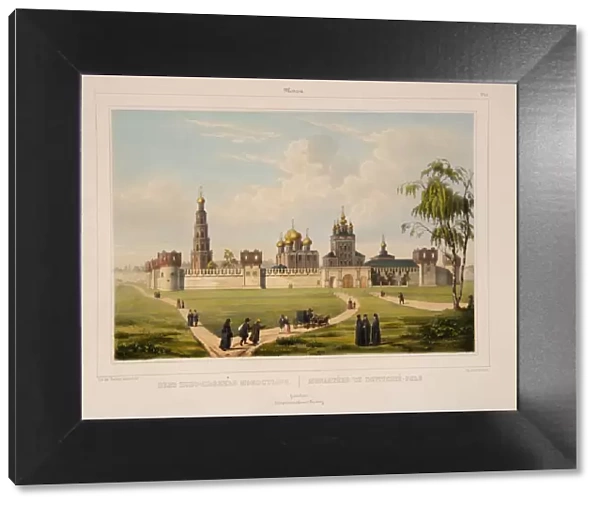 View of the Novodevichy Convent in Moscow, 1840s. Artist: Bachelier, Charles-Claude (First half of 19th cen. )