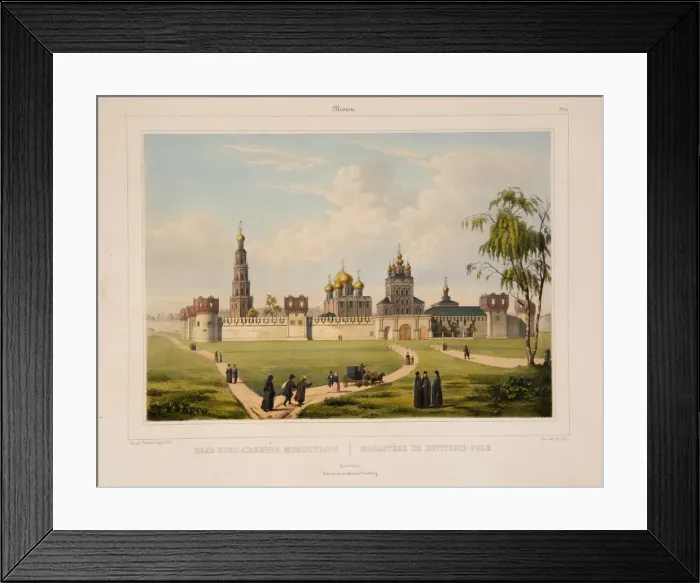 Framed Print : View of the Novodevichy Convent in Moscow, 1840s. Artist: Bachelier, Charles-Claude (First half of 19th cen. ) Framed Print : View of the Novodevichy Convent in Moscow, 1840s. Artist: Bachelier, Charles-Claude (First half of 19th cen. )