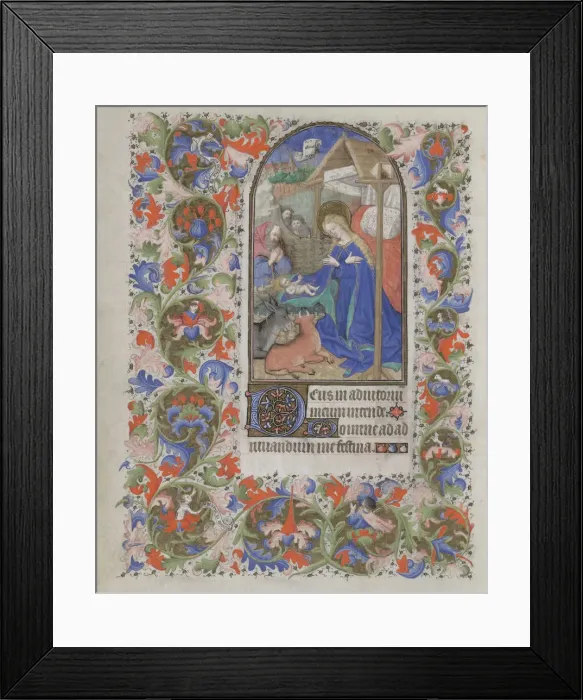 Framed Print : Nativity (Book of Hours), 1440-1460. Artist: Bedford Master (active 1405-1465) Framed Print : Nativity (Book of Hours), 1440-1460. Artist: Bedford Master (active 1405-1465)