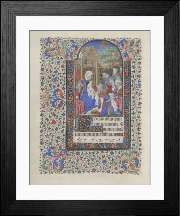 Framed Print : The Adoration of the Magi (Book of Hours), 1440-1460. Artist: Bedford Master (active 1405-1465) Framed Print : The Adoration of the Magi (Book of Hours), 1440-1460. Artist: Bedford Master (active 1405-1465)