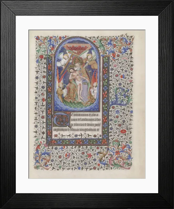 Framed Print : Gnadenstuhl (Book of Hours), 1440-1460. Artist: Bedford Master (active 1405-1465) Framed Print : Gnadenstuhl (Book of Hours), 1440-1460. Artist: Bedford Master (active 1405-1465)