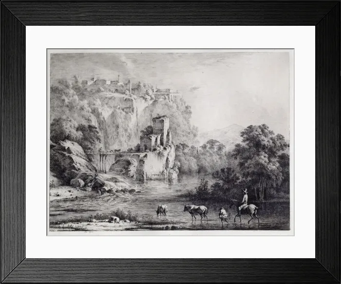 Framed Print : A Rider, 1800. Artist: Boissieu, Jean-Jacques, de (1736-1810) Framed Print : A Rider, 1800. Artist: Boissieu, Jean-Jacques, de (1736-1810)