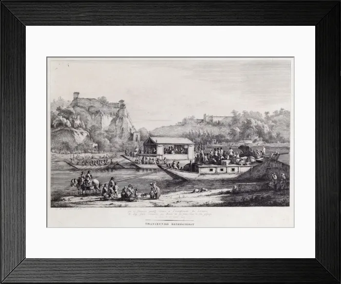 Framed Print : Boat Trip on the Seine, 1803. Artist: Boissieu, Jean-Jacques, de (1736-1810) Framed Print : Boat Trip on the Seine, 1803. Artist: Boissieu, Jean-Jacques, de (1736-1810)