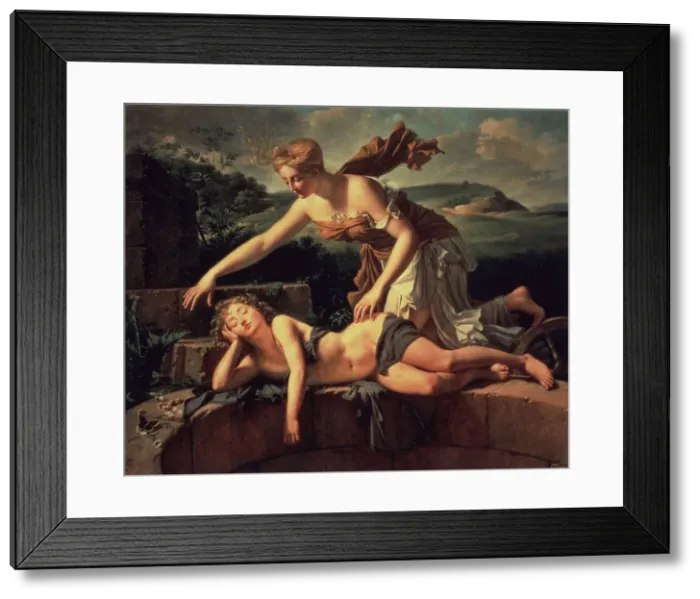 Framed Print : Child and Fortuna. Artist: Bouillon, Pierre (1776-1831) Framed Print : Child and Fortuna. Artist: Bouillon, Pierre (1776-1831)
