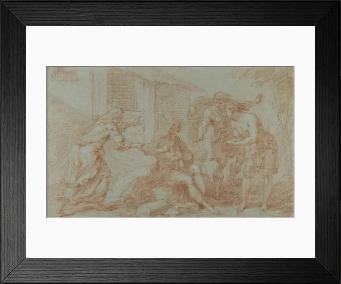 Framed Print : Sokrates Taking The Poison Cup. Artist: Boullogne, Louis de, the Younger (1654-1733) Framed Print : Sokrates Taking The Poison Cup. Artist: Boullogne, Louis de, the Younger (1654-1733)