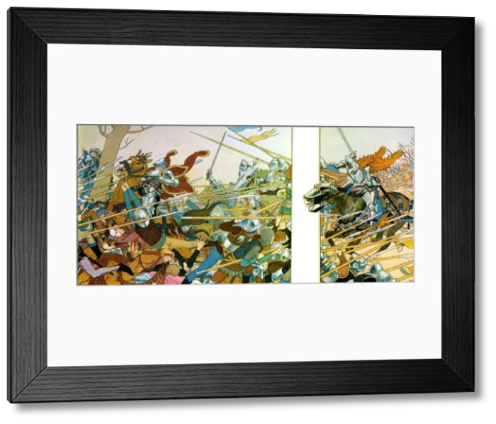 Framed Print : Illustration to the book La Vie de Jeanne d?Arc, 1896. Artist: Boutet de Monvel, Maurice (1851-1913) Framed Print : Illustration to the book La Vie de Jeanne d?Arc, 1896. Artist: Boutet de Monvel, Maurice (1851-1913)