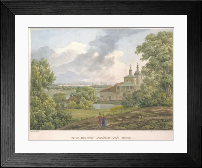 Framed Print : View of Moscow from the Sparrow Hills. The Andreevsky Monastery, 1827. Artist: Cadolle, Auguste Jean Baptiste Antoine (1782-1849) Framed Print : View of Moscow from the Sparrow Hills. The Andreevsky Monastery, 1827. Artist: Cadolle, Auguste Jean Baptiste Antoine (1782-1849)