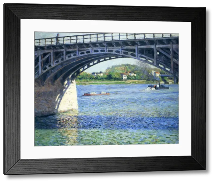 Framed Print : Le Pont d Argenteuil et la Seine, ca. 1883. Artist: Caillebotte, Gustave (1848-1894)