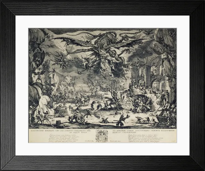 Framed Print : The Temptation of Saint Anthony, 1635. Artist: Callot, Jacques (1592-1635) Framed Print : The Temptation of Saint Anthony, 1635. Artist: Callot, Jacques (1592-1635)