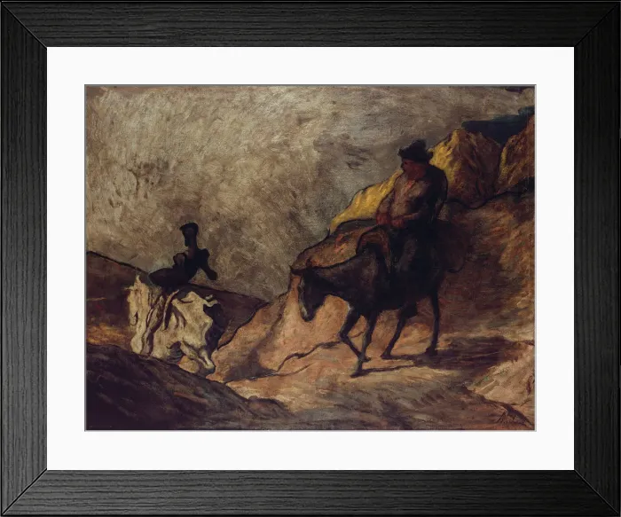 Framed Print : Don Quixote and Sancho Panza, 1866-1867. Artist: Daumier, Honore (1808-1879) Framed Print : Don Quixote and Sancho Panza, 1866-1867. Artist: Daumier, Honore (1808-1879)