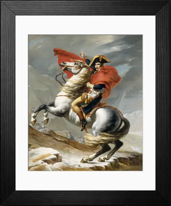 Framed Print : Bonaparte Crossing the Grand Saint-Bernard Pass, 20 May 1800, 1800. Artist: David, Jacques Louis (1748-1825)
