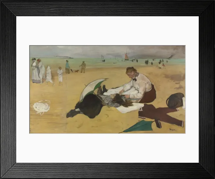 Framed Print : Beach Scene, c. 1869. Artist: Degas, Edgar (1834-1917) Framed Print : Beach Scene, c. 1869. Artist: Degas, Edgar (1834-1917)