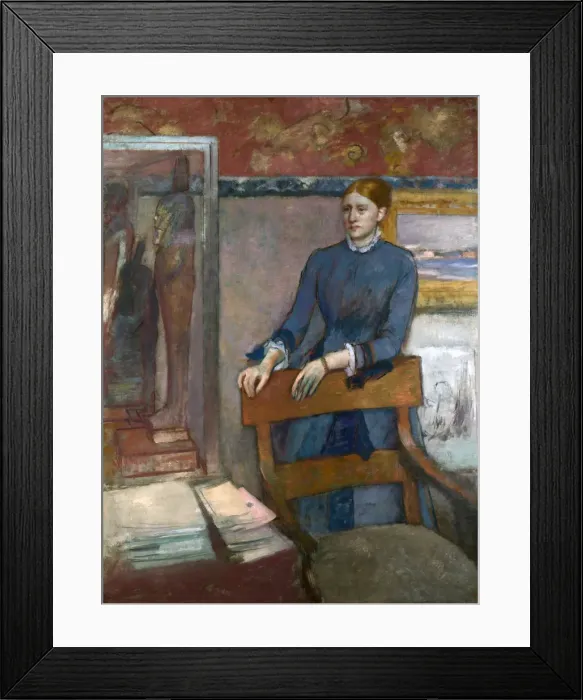 Framed Print : Helene Rouart in her Fathers Study, c. 1886. Artist: Degas, Edgar (1834-1917) Framed Print : Helene Rouart in her Fathers Study, c. 1886. Artist: Degas, Edgar (1834-1917)