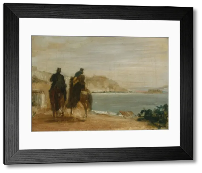 Framed Print : Promenade beside the Sea, ca 1860. Artist: Degas, Edgar (1834-1917) Framed Print : Promenade beside the Sea, ca 1860. Artist: Degas, Edgar (1834-1917)