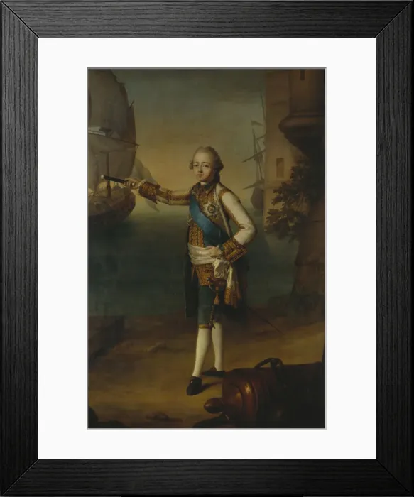 Framed Print : Portrait of Grand Duke Pavel Petrovich (1754-1801) in Admiral Uniform, 1769. Artist: Delapierre, Nicolas Benjamin (1739-1802) Framed Print : Portrait of Grand Duke Pavel Petrovich (1754-1801) in Admiral Uniform, 1769. Artist: Delapierre, Nicolas Benjamin (1739-1802)