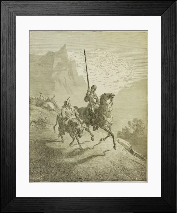 Framed Print : Illustration to the book Don Quixote de la Mancha by M. de Cervantes, 1863. Artist: Dore, Gustave (1832-1883) Framed Print : Illustration to the book Don Quixote de la Mancha by M. de Cervantes, 1863. Artist: Dore, Gustave (1832-1883)