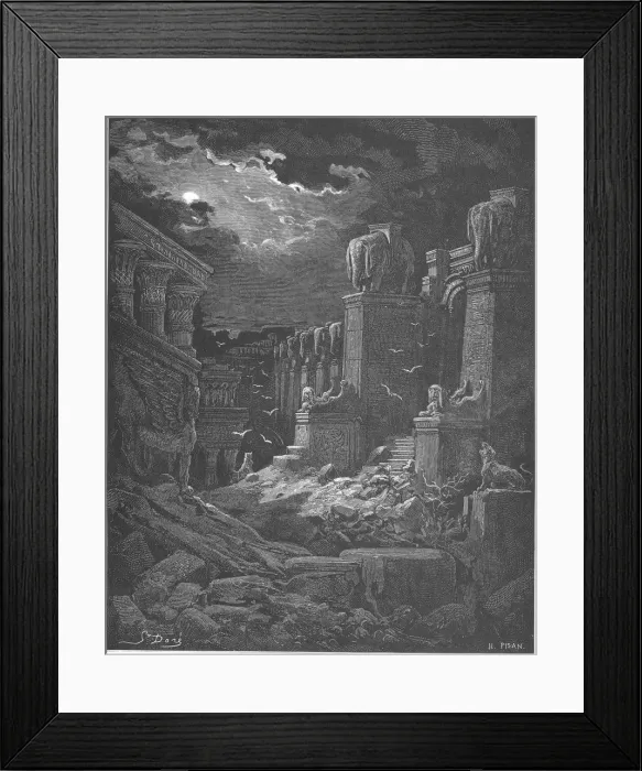 Framed Print : Babylon Has Fallen, 1897. Artist: Dore, Gustave (1832-1883) Framed Print : Babylon Has Fallen, 1897. Artist: Dore, Gustave (1832-1883)