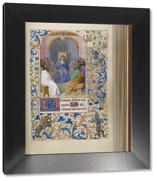 Pentecost (Book of Hours), 1450-1499. Artist: Fouquet, Jean (workshop)