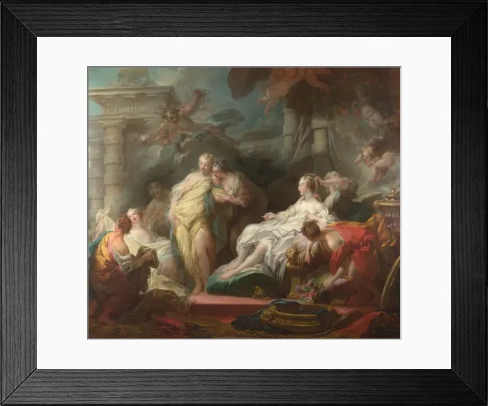 Framed Print : Psyche showing her Sisters her Gifts from Cupid, 1753. Artist: Fragonard, Jean Honore (1732-1806) Framed Print : Psyche showing her Sisters her Gifts from Cupid, 1753. Artist: Fragonard, Jean Honore (1732-1806)