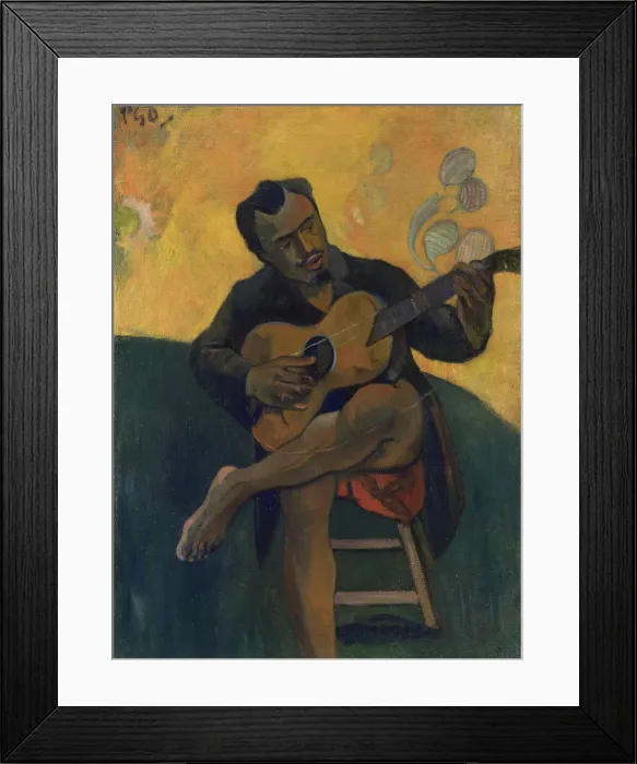 Framed Print : Guitar player, 1894. Artist: Gauguin, Paul Eugene Henri (1848-1903) Framed Print : Guitar player, 1894. Artist: Gauguin, Paul Eugene Henri (1848-1903)