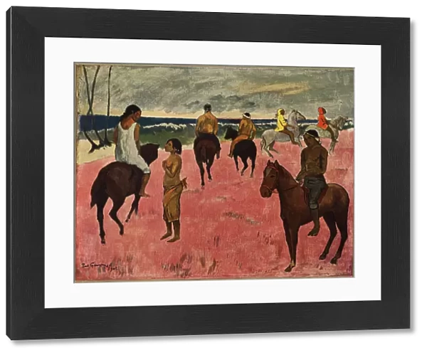 On Horseback at Seashore, 1902. Artist: Gauguin, Paul Eugene Henri (1848-1903)