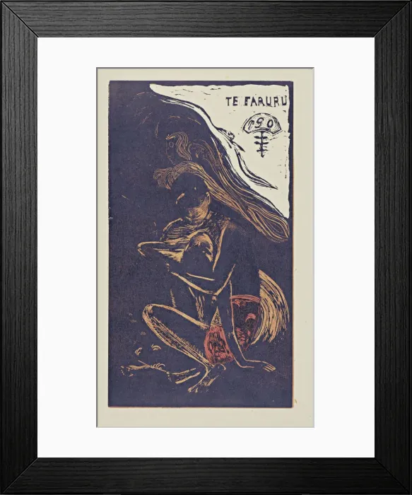 Framed Print : Te Faruru (Here We Make Love) From the Series Noa Noa, 1893-1894. Artist: Gauguin, Paul Eugene Henri (1848-1903) Framed Print : Te Faruru (Here We Make Love) From the Series Noa Noa, 1893-1894. Artist: Gauguin, Paul Eugene Henri (1848-1903)