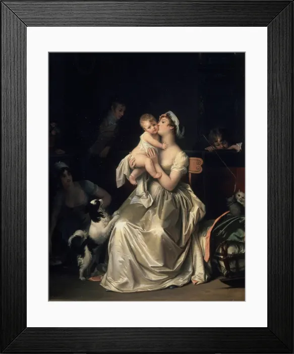 Framed Print : Motherhood, 1800s. Artist: Gerard, Marguerite (1761-1837) Framed Print : Motherhood, 1800s. Artist: Gerard, Marguerite (1761-1837)