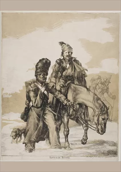 The Retreat from Russia, ca 1818. Artist: Gericault, Theodore (1791-1824)