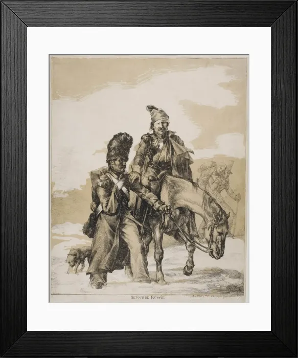 Framed Print : The Retreat from Russia, ca 1818. Artist: Gericault, Theodore (1791-1824) Framed Print : The Retreat from Russia, ca 1818. Artist: Gericault, Theodore (1791-1824)