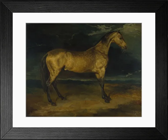 Framed Print : A Horse frightened by Lightning, ca 1814. Artist: Gericault, Theodore (1791-1824) Framed Print : A Horse frightened by Lightning, ca 1814. Artist: Gericault, Theodore (1791-1824)
