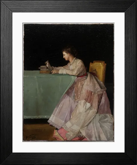 Framed Print : Seated Woman. Artist: Goupil, Jules Adolphe (1839-1883) Framed Print : Seated Woman. Artist: Goupil, Jules Adolphe (1839-1883)