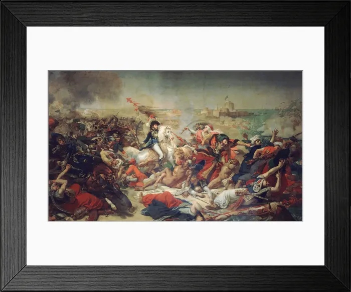 Framed Print : Battle of Aboukir, 25 July 1799, 1806. Artist: Gros, Antoine Jean, Baron (1771-1835) Framed Print : Battle of Aboukir, 25 July 1799, 1806. Artist: Gros, Antoine Jean, Baron (1771-1835)