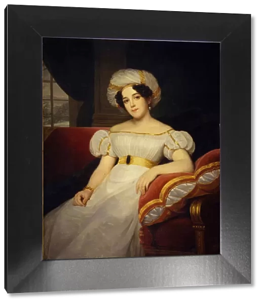 Portrait of Princess Natalya Stepanovna Golitsyna, nee Countess Apraksina (1794-1890), 1824. Artist: Hersent, Louis (1777-1860)