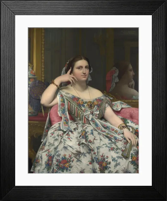 Framed Print : Madame Marie-Clotilde-Ines Moitessier, nee de Foucauld, 1856. Artist: Ingres, Jean Auguste Dominique (1780-1867) Framed Print : Madame Marie-Clotilde-Ines Moitessier, nee de Foucauld, 1856. Artist: Ingres, Jean Auguste Dominique (1780-1867)