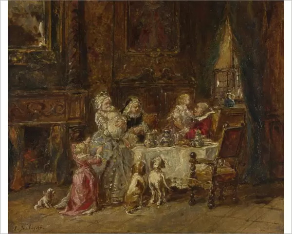 Grandfathers Birthday, 1866. Artist: Isabey, Louis Gabriel Eugene (1803-1886)