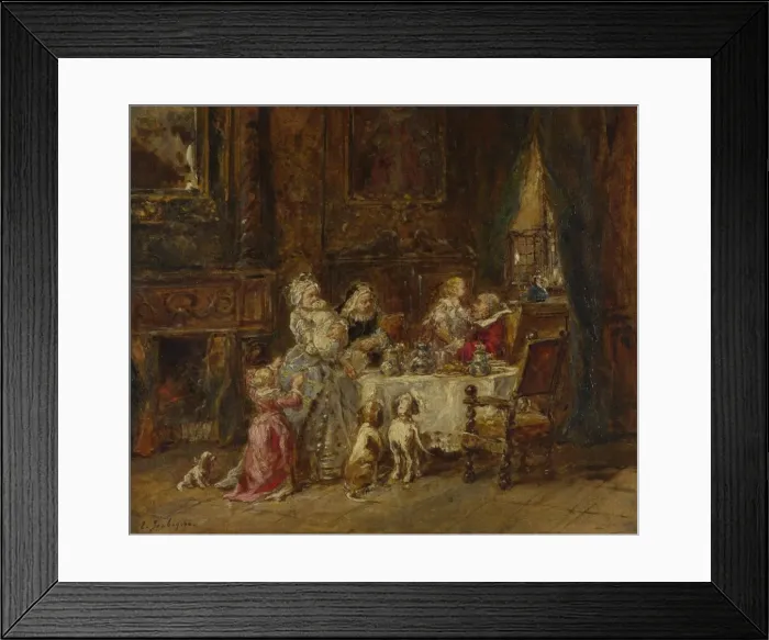 Framed Print : Grandfathers Birthday, 1866. Artist: Isabey, Louis Gabriel Eugene (1803-1886) Framed Print : Grandfathers Birthday, 1866. Artist: Isabey, Louis Gabriel Eugene (1803-1886)