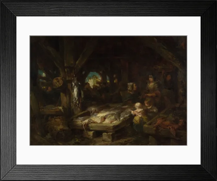 Framed Print : The Fish Market, Dieppe, 1845. Artist: Isabey, Louis Gabriel Eugene (1803-1886) Framed Print : The Fish Market, Dieppe, 1845. Artist: Isabey, Louis Gabriel Eugene (1803-1886)