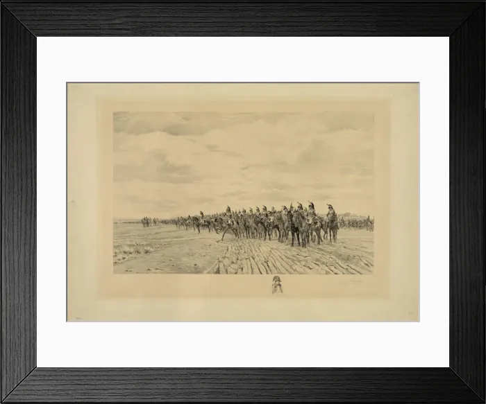 Framed Print : Napoleon Bonaparte at Austerlitz, 1894. Artist: Jacquet, Jules (1841-1913) Framed Print : Napoleon Bonaparte at Austerlitz, 1894. Artist: Jacquet, Jules (1841-1913)