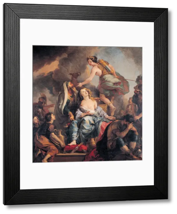 Framed Print : The Sacrifice of Iphigenia, 1680. Artist: La Fosse, Charles, de (1636-1716) Framed Print : The Sacrifice of Iphigenia, 1680. Artist: La Fosse, Charles, de (1636-1716)