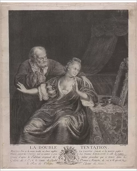 Double Temptation, 18th century. Artist: Mesnil (Menil), Elie (active Mid of 18th cen. )
