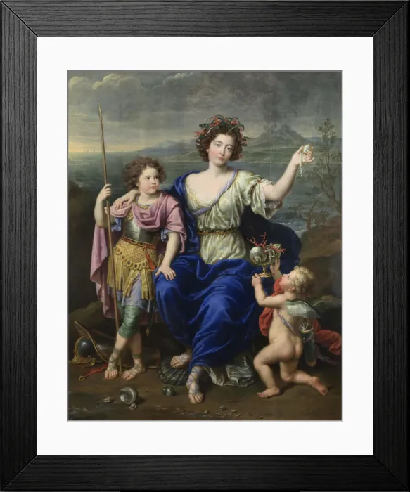 Framed Print : The Marquise de Seignelay and Two of her Sons, 1691. Artist: Mignard, Pierre (1612-1695) Framed Print : The Marquise de Seignelay and Two of her Sons, 1691. Artist: Mignard, Pierre (1612-1695)