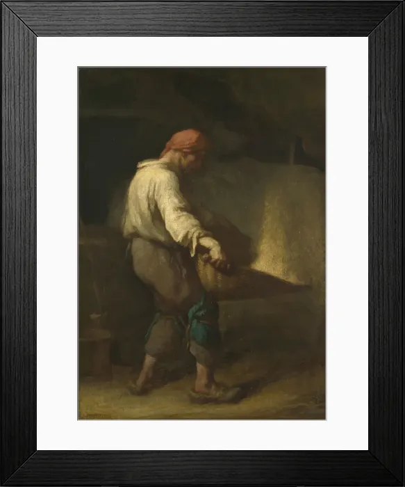 Framed Print : The Winnower, c. 1847. Artist: Millet, Jean-Francois (1814-1875) Framed Print : The Winnower, c. 1847. Artist: Millet, Jean-Francois (1814-1875)