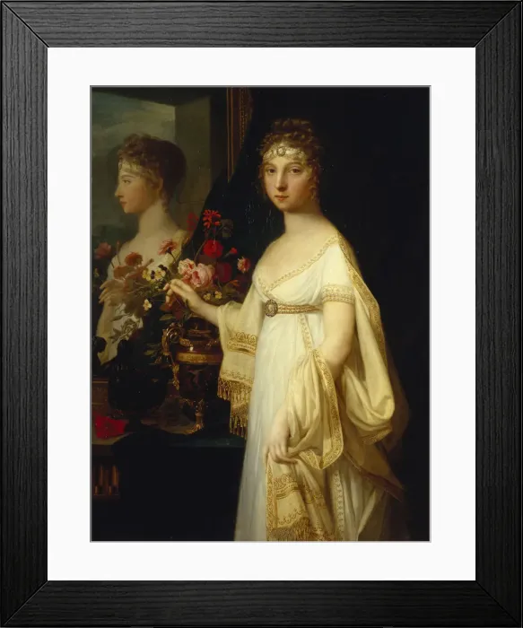 Framed Print : Portrait of Empress Elizabeth Alexeievna, Princess Louise of Baden (1779-1826), 1802. Artist: Monnier, Jean Laurent (1743 / 46-1808) Framed Print : Portrait of Empress Elizabeth Alexeievna, Princess Louise of Baden (1779-1826), 1802. Artist: Monnier, Jean Laurent (1743 / 46-1808)