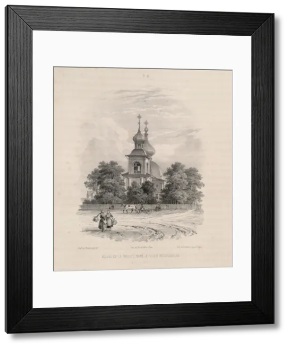 Framed Print : The Trinity Church in Saint Petersburg (From: The Construction of the Saint Isaacs Cathedral), 1845. Artist: Montferrand, Auguste, de (1786-1858) Framed Print : The Trinity Church in Saint Petersburg (From: The Construction of the Saint Isaacs Cathedral), 1845. Artist: Montferrand, Auguste, de (1786-1858)