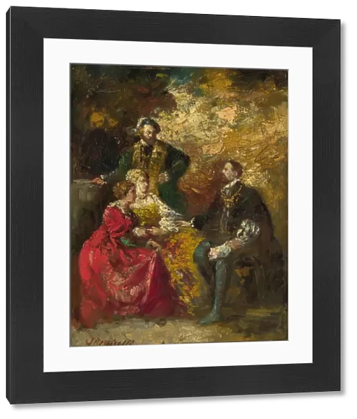 Conversation Piece, c. 1880. Artist: Monticelli, Adolphe-Thomas-Joseph (1824-1886)
