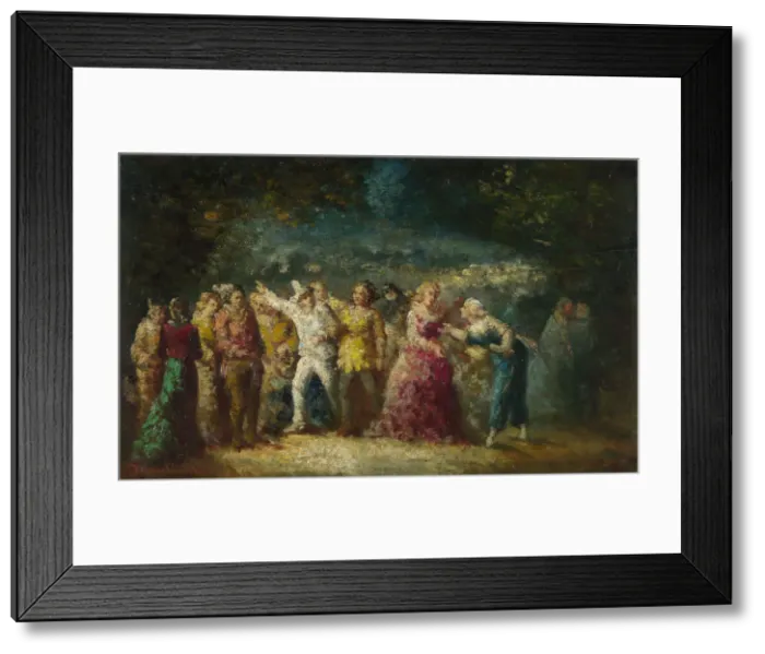 Framed Print : Torchlight Procession, 1870s-1880s. Artist: Monticelli, Adolphe-Thomas-Joseph (1824-1886) Framed Print : Torchlight Procession, 1870s-1880s. Artist: Monticelli, Adolphe-Thomas-Joseph (1824-1886)